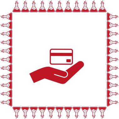 Kredi kartı el simgesinde