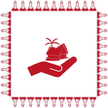 plaj kulübe simgesi