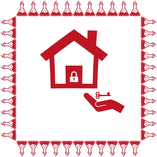 ev kilit ve anahtar simgesi