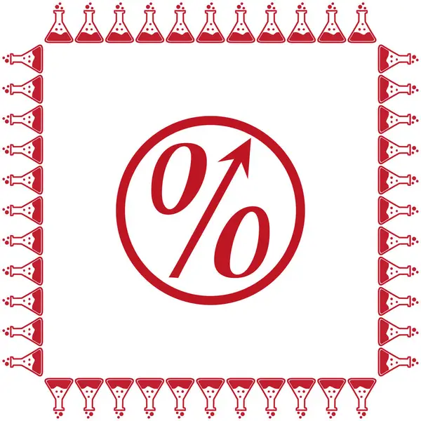 Yüzde yükselen simgesi