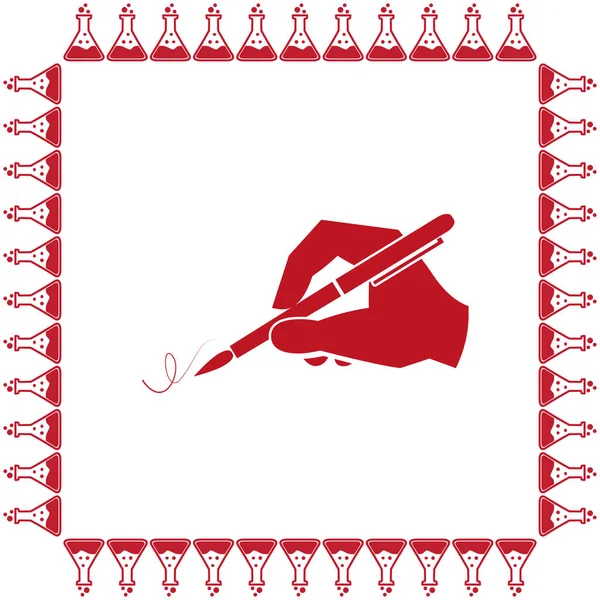 El ile bir kalem simgesi