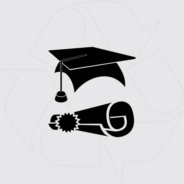 Icône de licence d'éducation — Image vectorielle