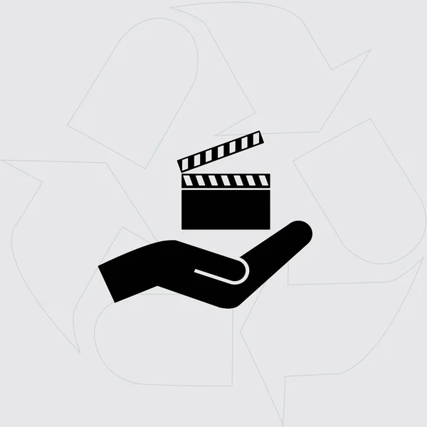 Video icon cinema sign — Stock Vector