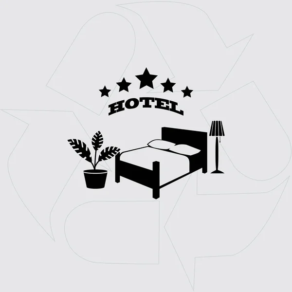 Illustration des Hotelschildes — Stockvektor