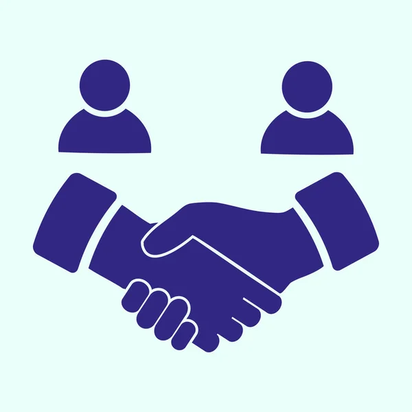 Handshake Icono plano — Vector de stock
