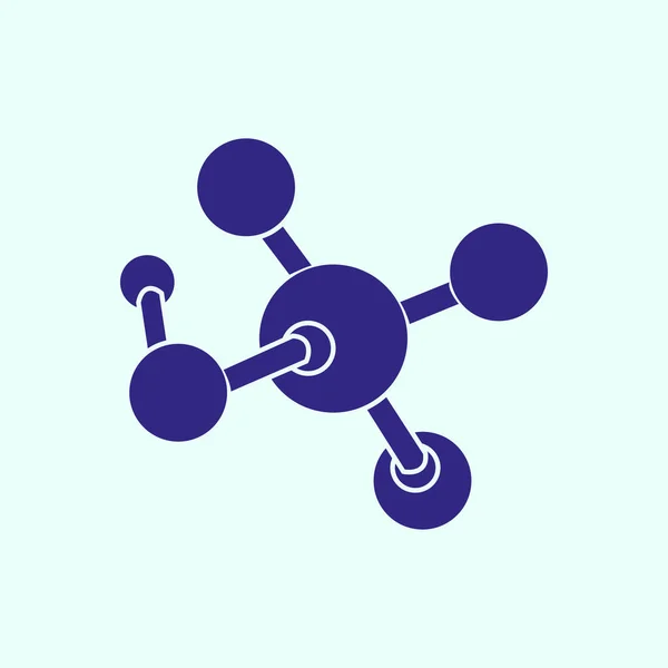 Molekyl flat ikonen — Stock vektor