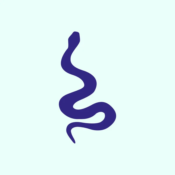 Snake flat ikonen — Stock vektor