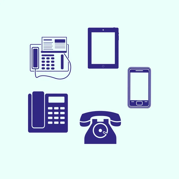 Telefoontoestellen geïsoleerd — Stockvector