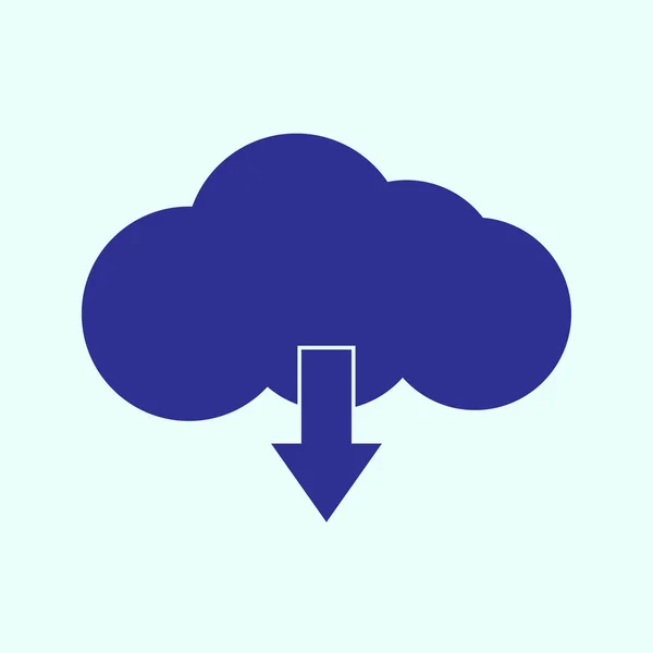 Icône de téléchargement Cloud — Image vectorielle