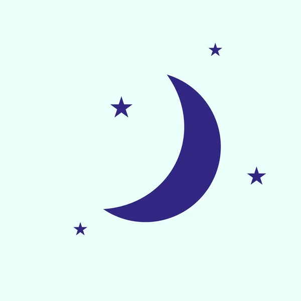 Moon and stars icon — Stock Vector