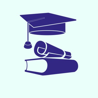 Öğrenci şapka ve kitap