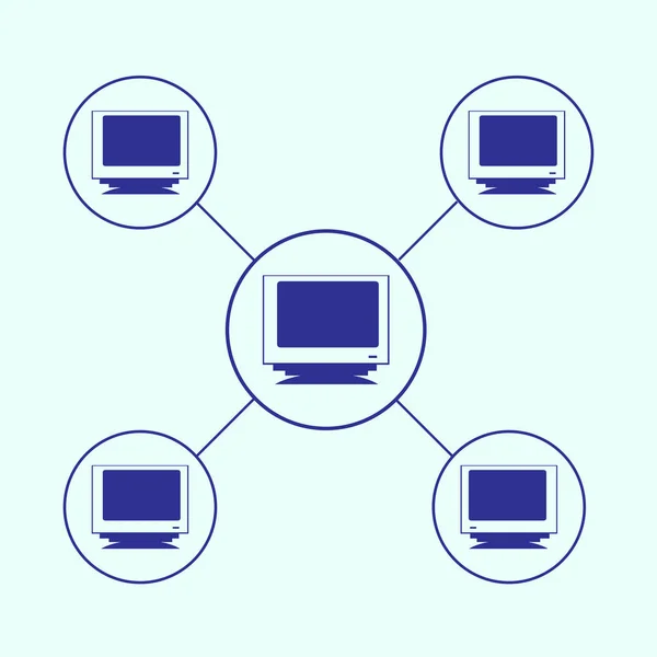 Network web icon — Stock Vector