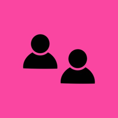 arkadaşlar düz simgesi