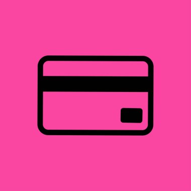 Plastik kart düz simgesi