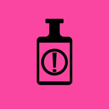 kimyasal test şişesi düz simgesi