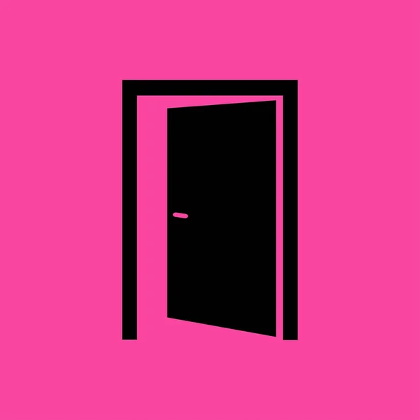 Öppna dörren flat ikonen — Stock vektor