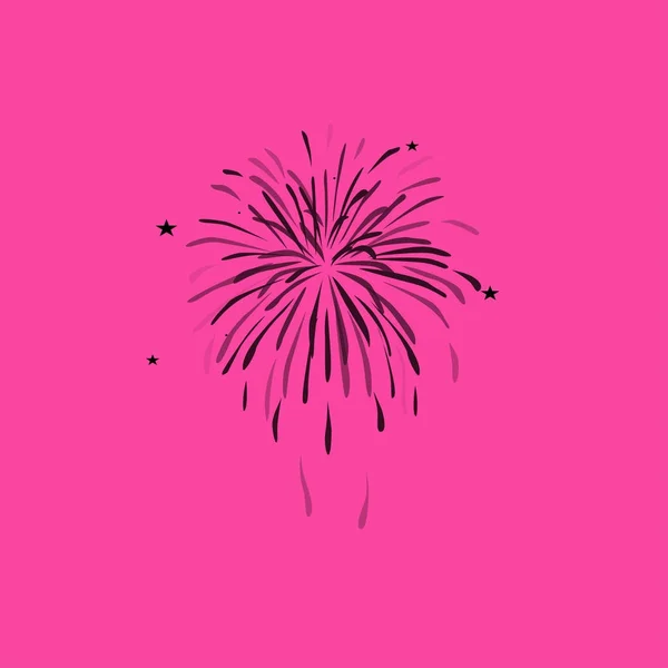 Tűzijáték lapos ikon — Stock Vector