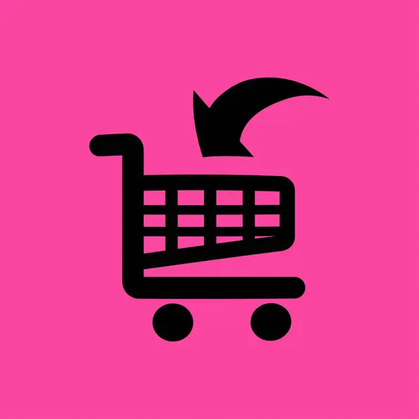 Carrito de compras icono plano — Archivo Imágenes Vectoriales