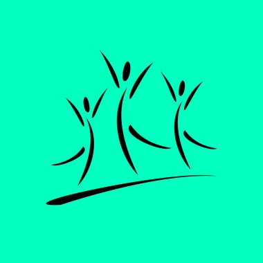 İş adamları simgesi, ekip çalışması 