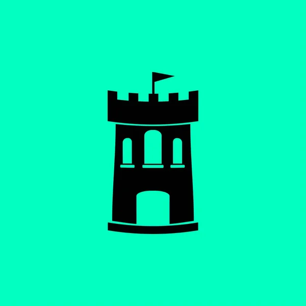 Castle tower icon background — Stock Vector