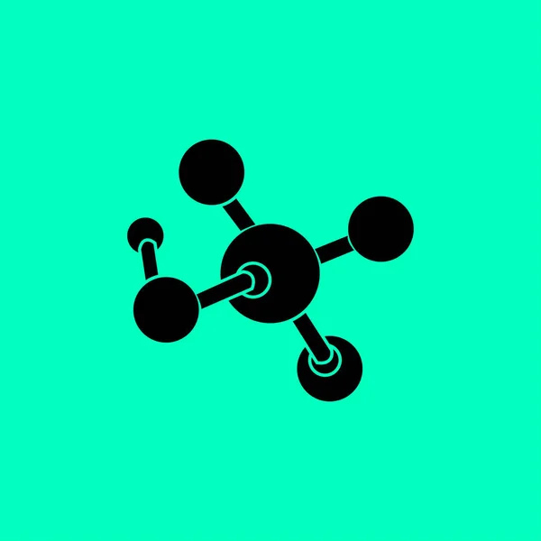 Molécule icône plate — Image vectorielle