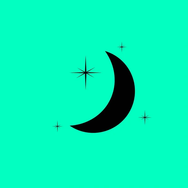 Moon & stars  icon — Stock Vector