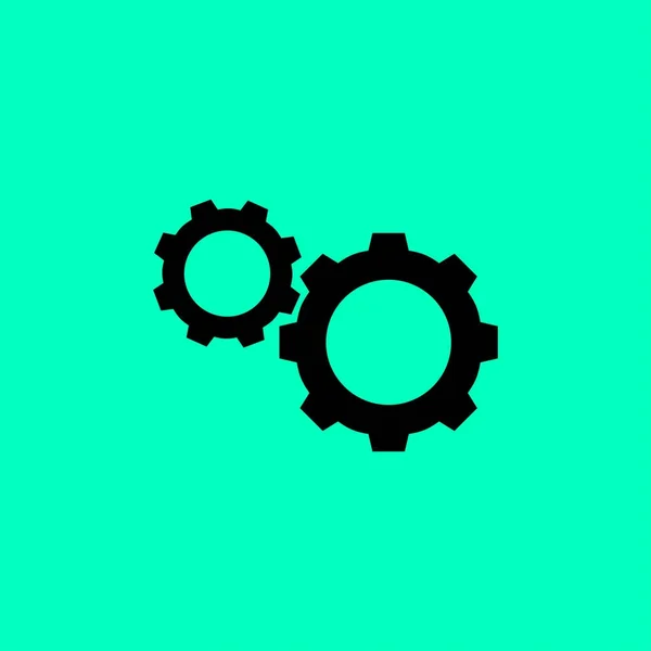 Gears flat icon — Stock Vector