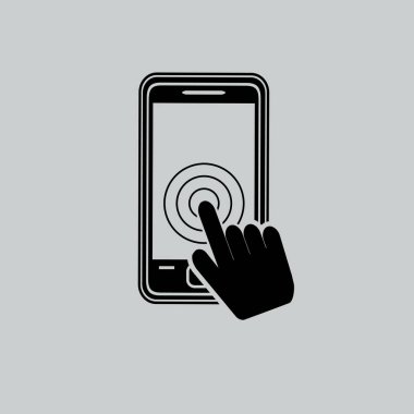 dokunmatik ekran smartphone düz simgesi