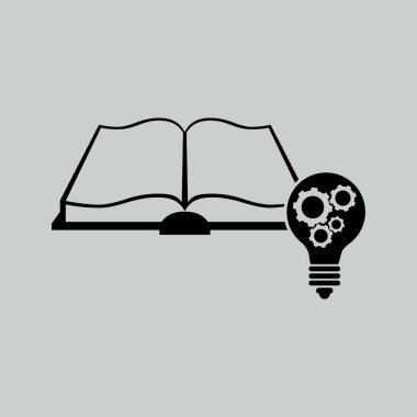 ampul ve açık kitap simgesi