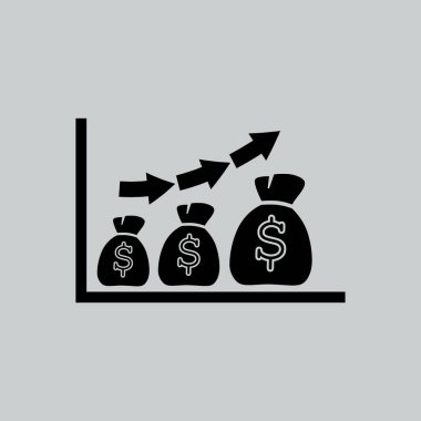 Grafik ve grafik düz simgesi