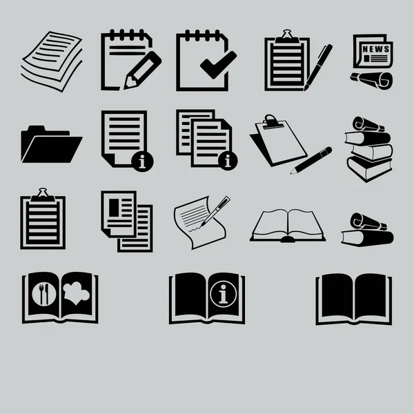 Pictogrammen documentenset — Stockvector