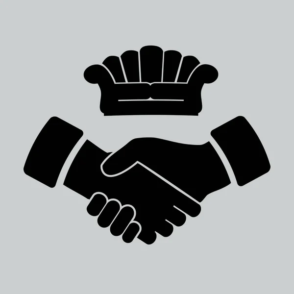 Handshake Icono plano — Archivo Imágenes Vectoriales