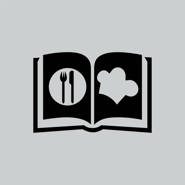 Cucinare libro icona piatta — Vettoriale Stock