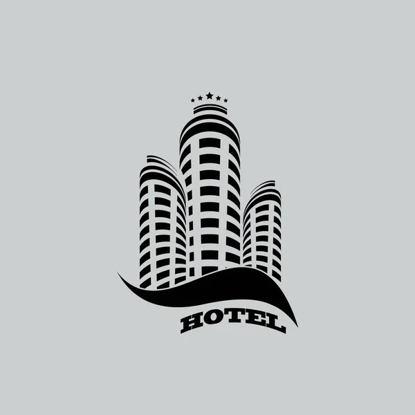 Ícone plano do hotel — Vetor de Stock