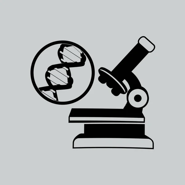 Mikroszkóp lapos ikon — Stock Vector
