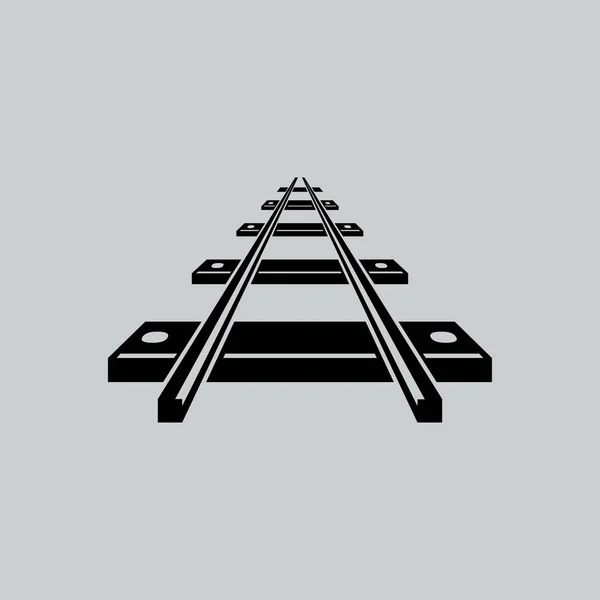 Railroad flat pictogram — Stockvector