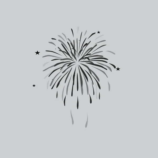 Fuochi d'artificio icona piatta — Vettoriale Stock