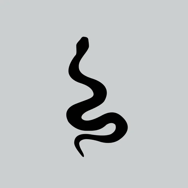 Icono plano de serpiente — Vector de stock