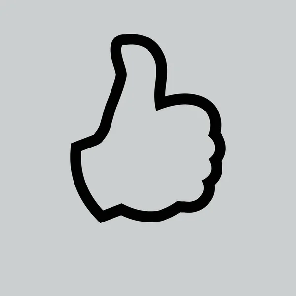 Thumb up flat icon — Stock Vector