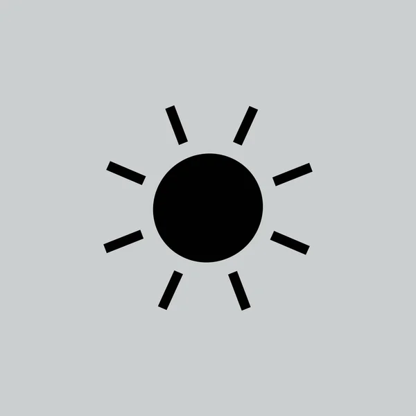 Плоский значок сонця — стоковий вектор