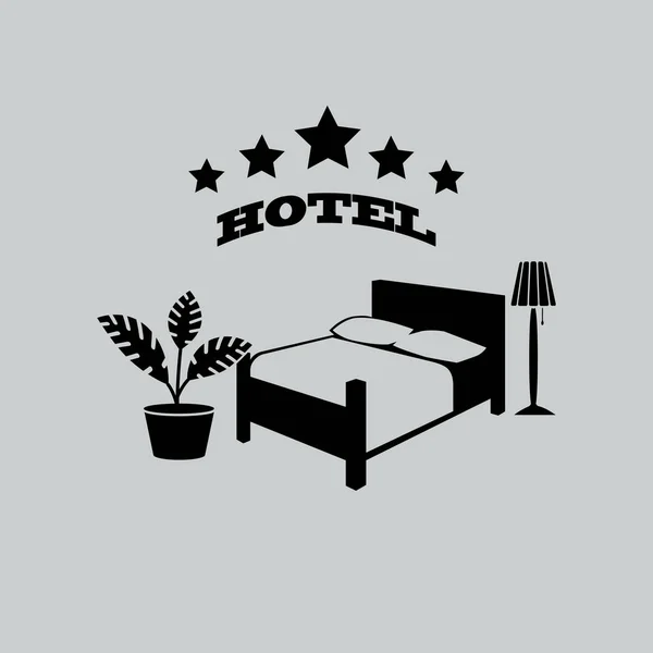 Hotel flat ikonen — Stock vektor