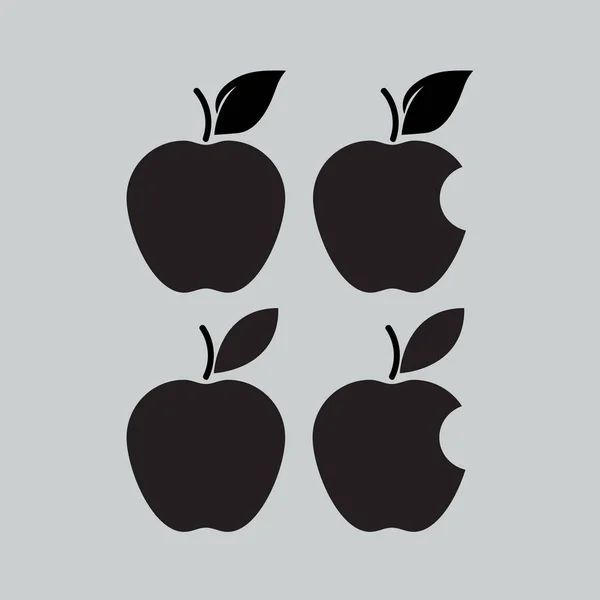 Apple icons set — Stock Vector