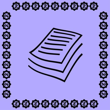 Belge dosyaları düz simgesi