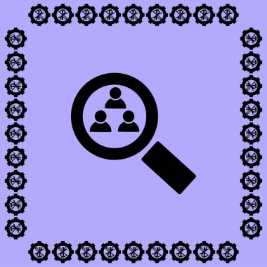 Büyüteç düz simge