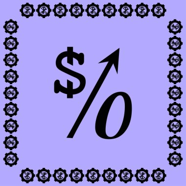 yüzde simgesi illüstrasyon