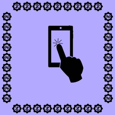 Dokunmatik ekran smartphone simgesini