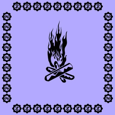şenlik ateşi simge tasarlamak 