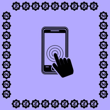 Dokunmatik ekran smartphone simgesini