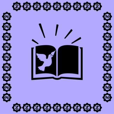 İncil kitap düz simgesi