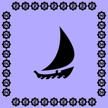 Tekneyi düz simgesi